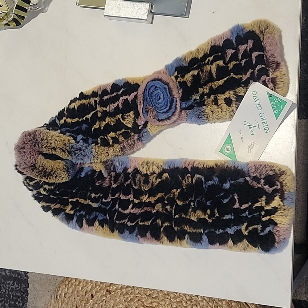 David Green Fur Scarf